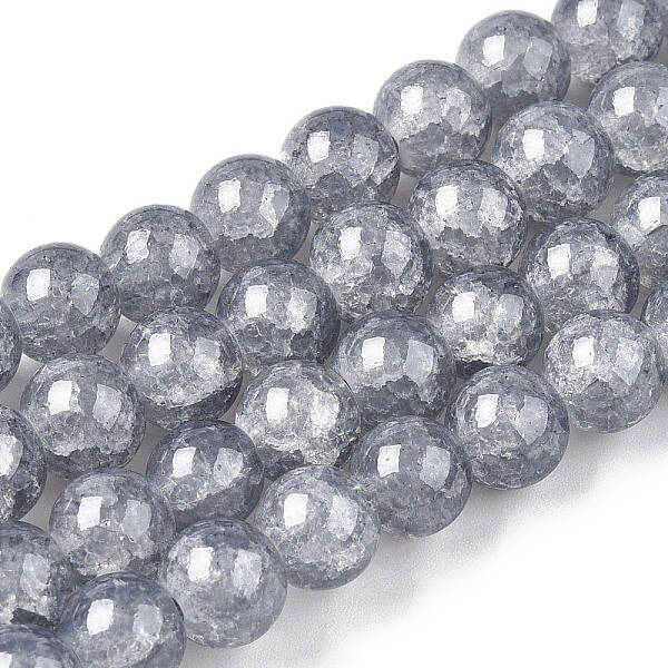 Baking Painted Crackle Glass Bead Strands