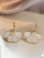 Elegant Flower Design Dangle Earrings, Fashionable Jewelry for Women, Trendy All-match & Exquisite Jewelry for Birthday Gift