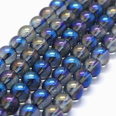 Electroplated Natural Quartz Crystal Beads Strands