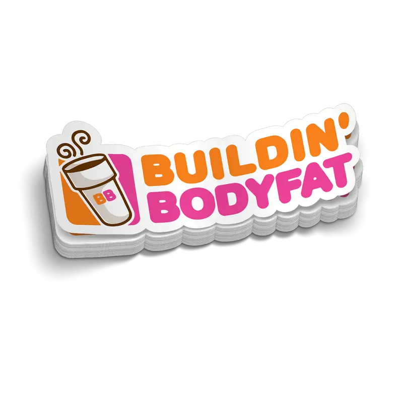 Buildin' Bodyfat - Hard Hat Decal