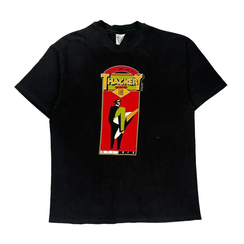 Jimmy Thackery And The Drivers Hanes Band T-Shirt - XL Black Cotton