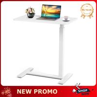 Adjustable Overbed Table with Wheels for Hospital and Home Use - Rolling Laptop Desk and Mobile Standing Desk Portable Durabi...