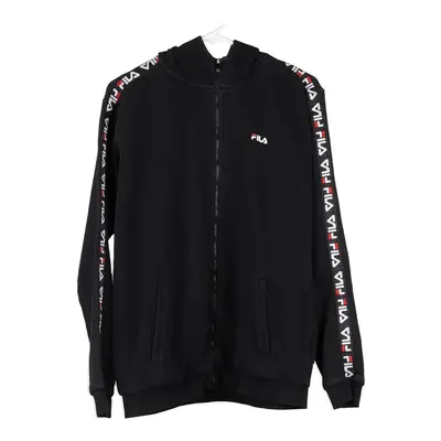 Age 15-16 Fila Hoodie - XL Black Cotton Blend