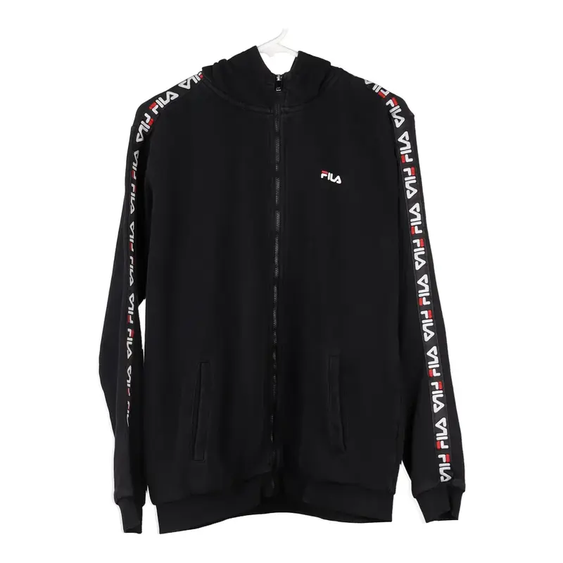 Age 15-16 Fila Hoodie - XL Black Cotton Blend