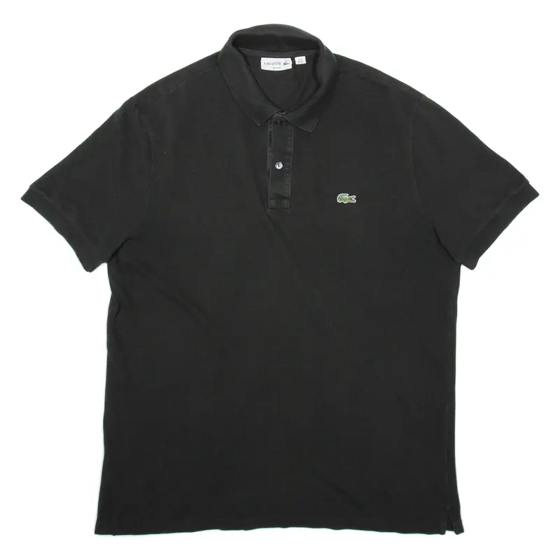 LACOSTE Mens Polo Shirt Black XL