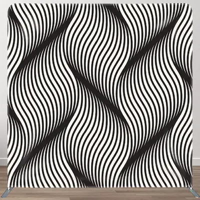 Aperturee Black White Abstract Illusion Backdrop Cover For Decor - Aperturee
