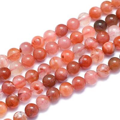 Natural South Red Agate Beads Strands