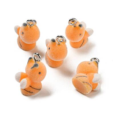 Flocky Resin Pendants