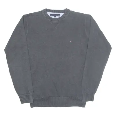 TOMMY HILFIGER Mens Jumper Grey Tight Knit S