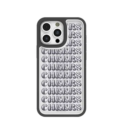 Clear Cheers iPhone 16 Pro Max Case With Black Ridge