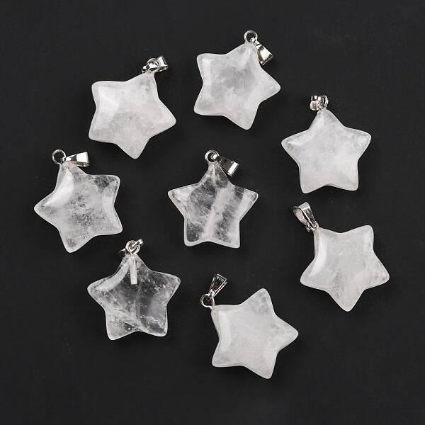 Natural Quartz Crystal Pendants