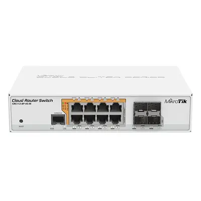 CRS112-8P-4S-IN Mikrotik 8-Ports Gigabit Ethernet PoE with 4x SFP Slot Versatile Cloud Router Switch