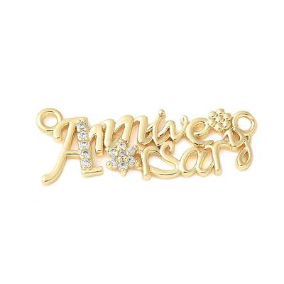 Brass Micro Pave Clear Cubic Zirconia Links