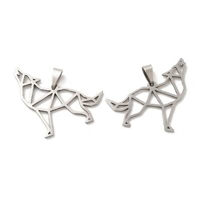 Non-Tarnish 201 Stainless Steel Origami Pendants
