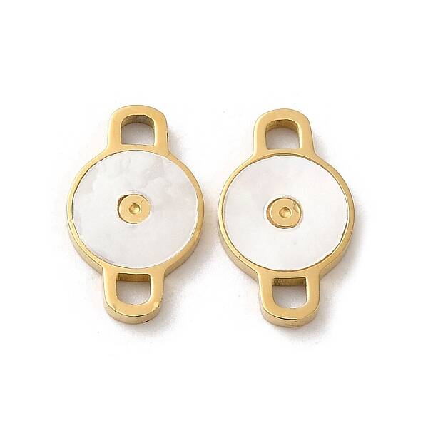 304 Stainless Steel with Shell Connector Charms