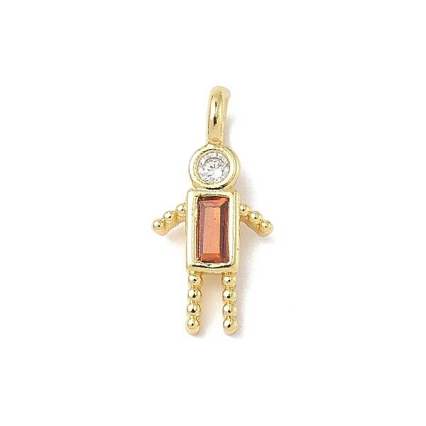 Brass Micro Pave Cubic Zirconia Pendants