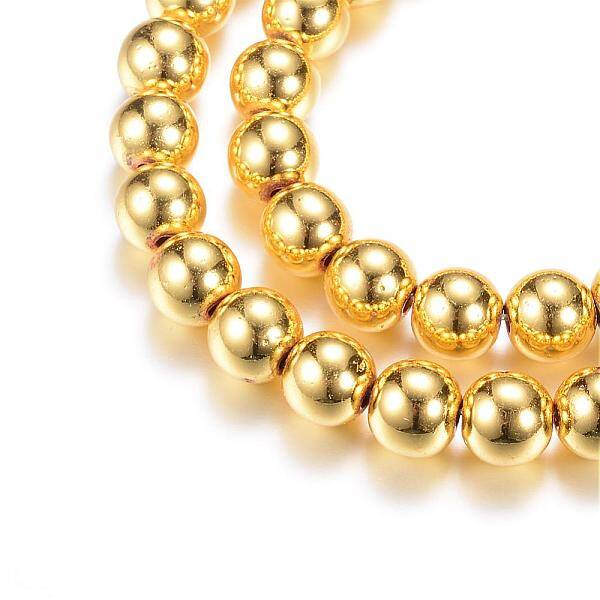 Electroplate Magnetic Synthetic Hematite Bead Strands