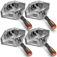 Housolution Right Angle Clamp 4 PACK Single Handle 90° Aluminum Alloy Corner Clamp for Woodworking Adjustable Swing Jaw, Ind...