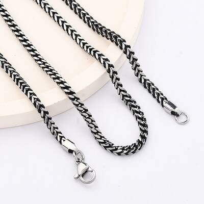 2.5MM 304 Stainless Steel Wheat Chain Necklaces