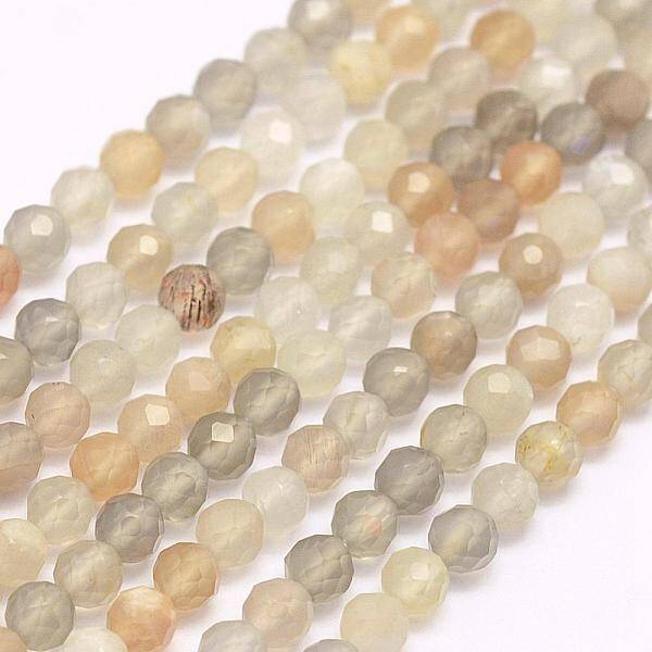 Natural Multi-Moonstonee Beads Strands