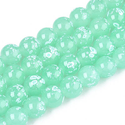 Baking Paint Glass Beads Strands