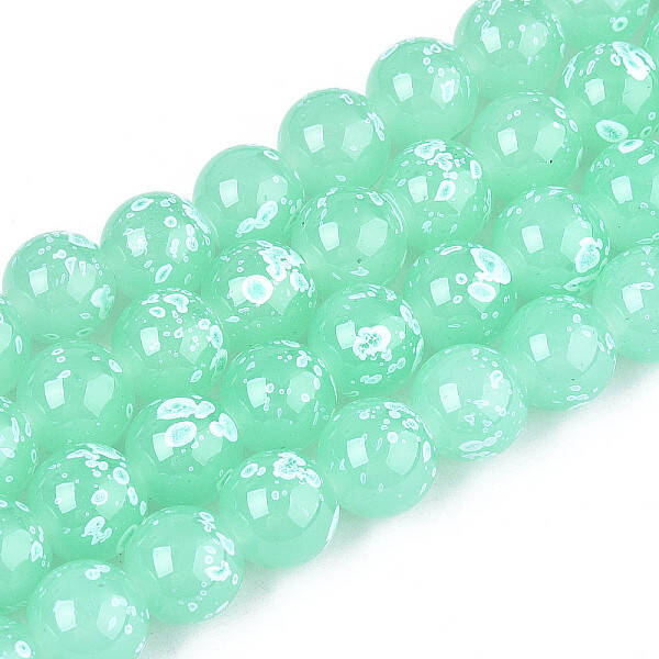 Baking Paint Glass Beads Strands