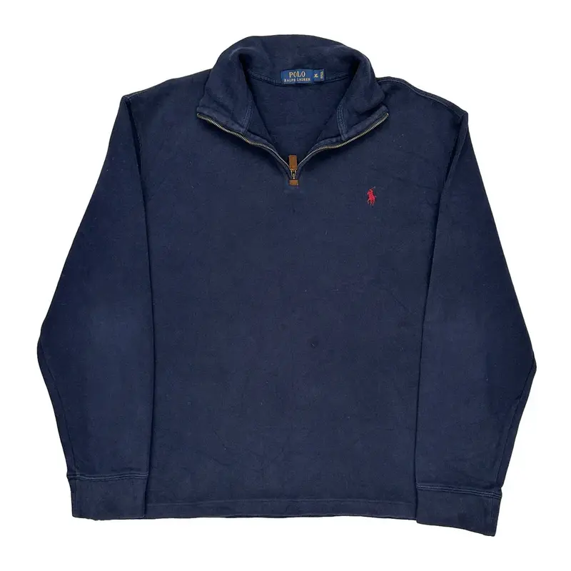 Polo By Ralph Lauren 1/4 Zip - XL Navy Cotton