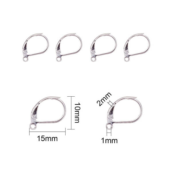 304 Stainless Steel Leverback Earring Findings