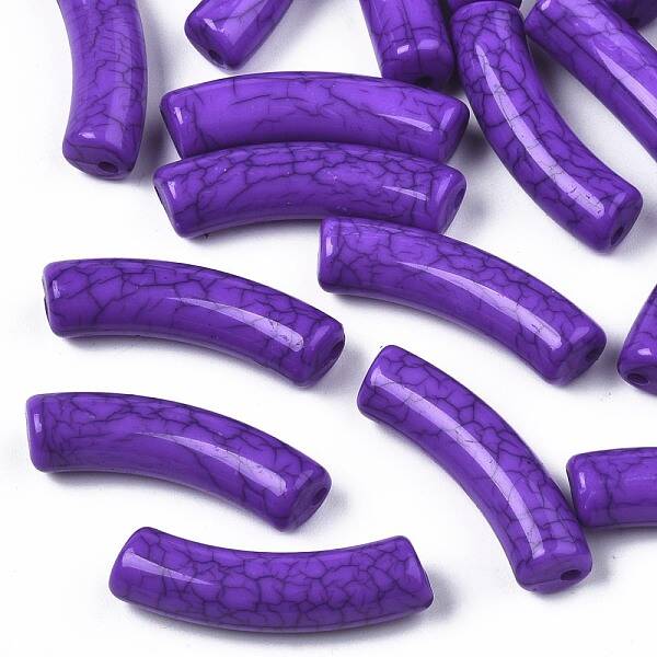 Opaque Crackle Acrylic Beads