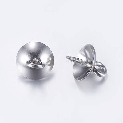 Tarnish Resistant 304 Stainless Steel Screw Eye Pin Peg Bails