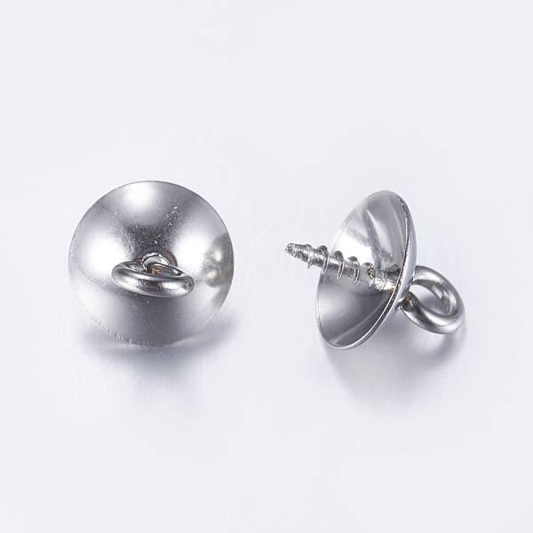 Tarnish Resistant 304 Stainless Steel Screw Eye Pin Peg Bails