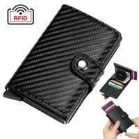 Card Holder, Men Credit Card Holder, Slim Card Case Front Pocket Anti-theft-RFID Auto Pop up Travel Thin Wallets for Men