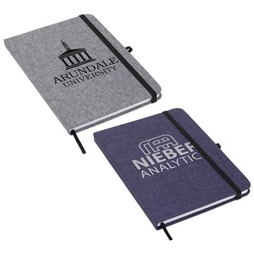 100 Customized Twill Heathered Journal - 160 Pages
