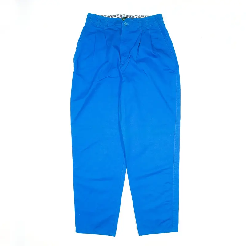 HUNT CLUB Pleated Trousers Blue Regular Mom Womens W28 L28