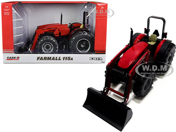 Farmall 115A Tractor with L575 Loader Red and Black \