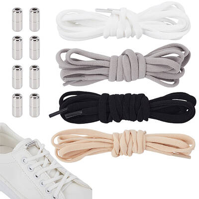 4 Sets 4 Colors Polyester Shoelaces