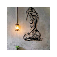 1PC Kneeling Woman Modern Black Metal Wall Home Decor Hanging Wall Art For Home Decoration, Bedroom, Dinner Room, Bathroom Li...
