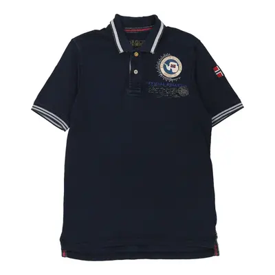 Napapijri Polo Shirt - Large Navy Cotton