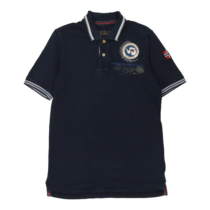 Napapijri Polo Shirt - Large Navy Cotton