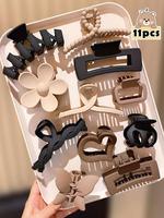 Matte Hair Claws Set, Ponytail Claw Clip, Butterfly & Flower & Heart Design Hair Claw, Casual Versatile Hair Accessories for ...