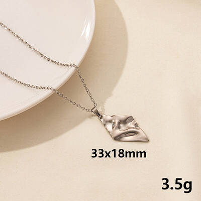 Stainless Steel Rhombus Pendant Necklaces