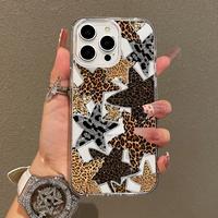 Magnetic Soft Case for iPhone11/12/13/14/15/16/promax, Leopard print, five-pointed star MagSafe Compatible,Springtok Aestheti...