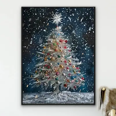 Christmas Tree Pattern DIY Diamond Arts Colorful Painting Kit without Frame, DIY 5D Diamond Arts Colorful Painting Kit, Wall ...