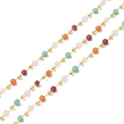 Brass & Glass Link Chain