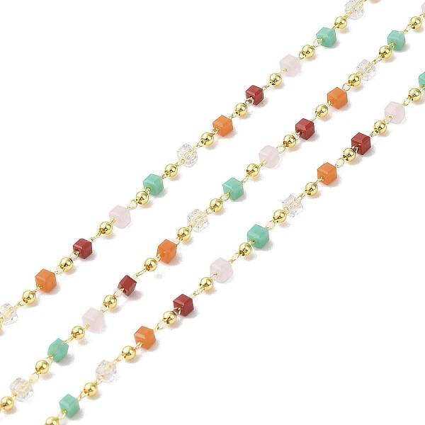 Brass & Glass Link Chain