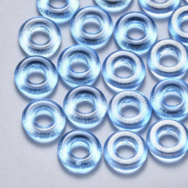 Transparent Spray Painted Glass Beads