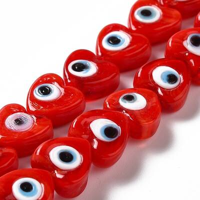 Handmade Evil Eye Lampwork Beads Strands