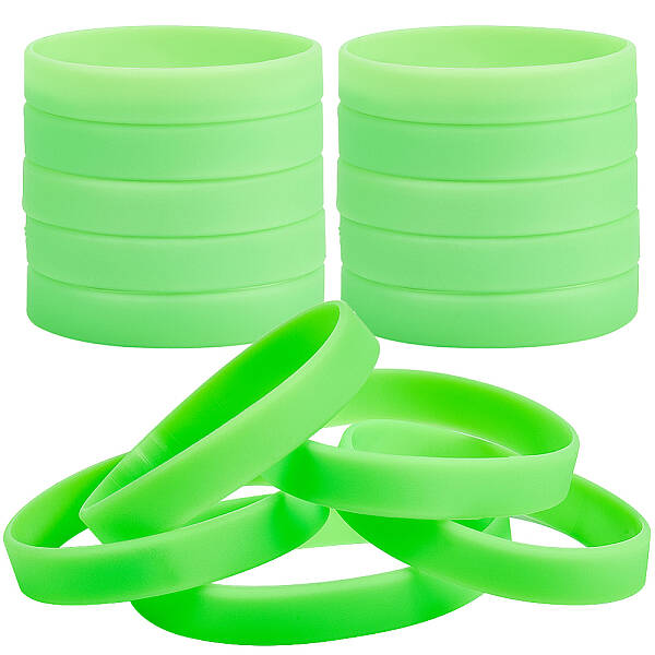 Flat Plain Silicone Cord Bracelet for Men Women