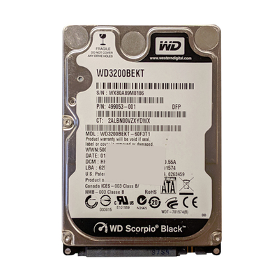 511876-001 HP 320GB 7200RPM SATA 3Gb/s 16MB Cache 2.5-inch Hard Drive