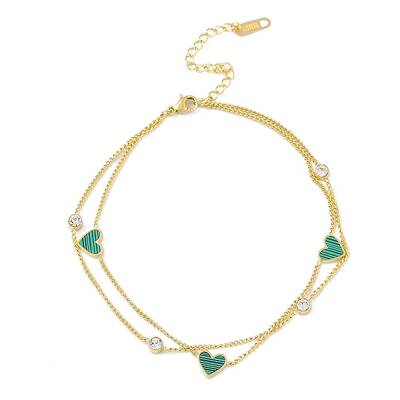 Ion Plating(IP) 304 Stainless Steel Double Layered Bracelets for Women